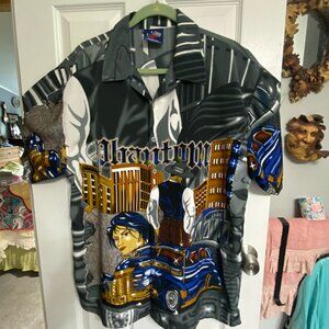 EUC-Mens T-Town Brand"Phantom" Button up Shirt-Lg